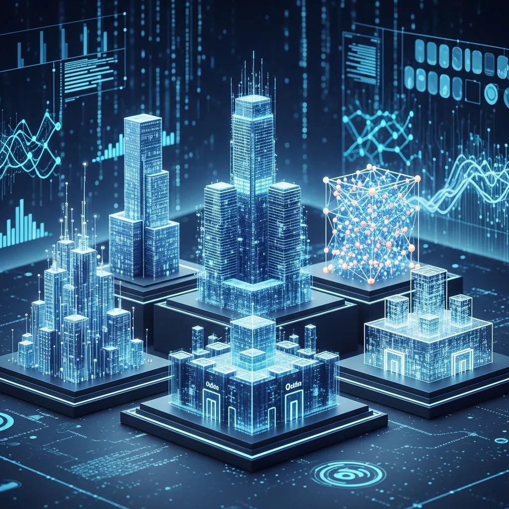 Modular components of an intelligent data platform for AI BI, represented as interconnected puzzle pieces illustrating integration and functionality