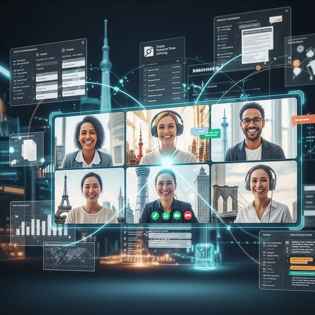 Virtual team meeting showcasing remote work culture and collaboration