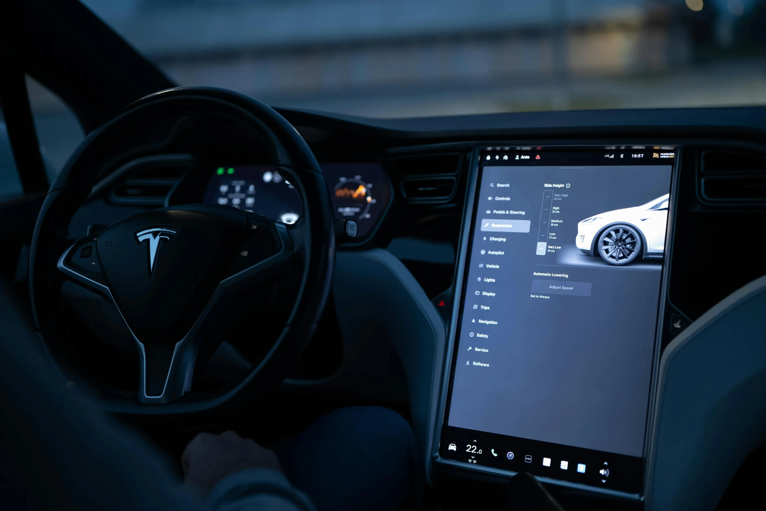 Interior comparison of Tesla Model X and Model Y, showcasing luxury features and design differences
