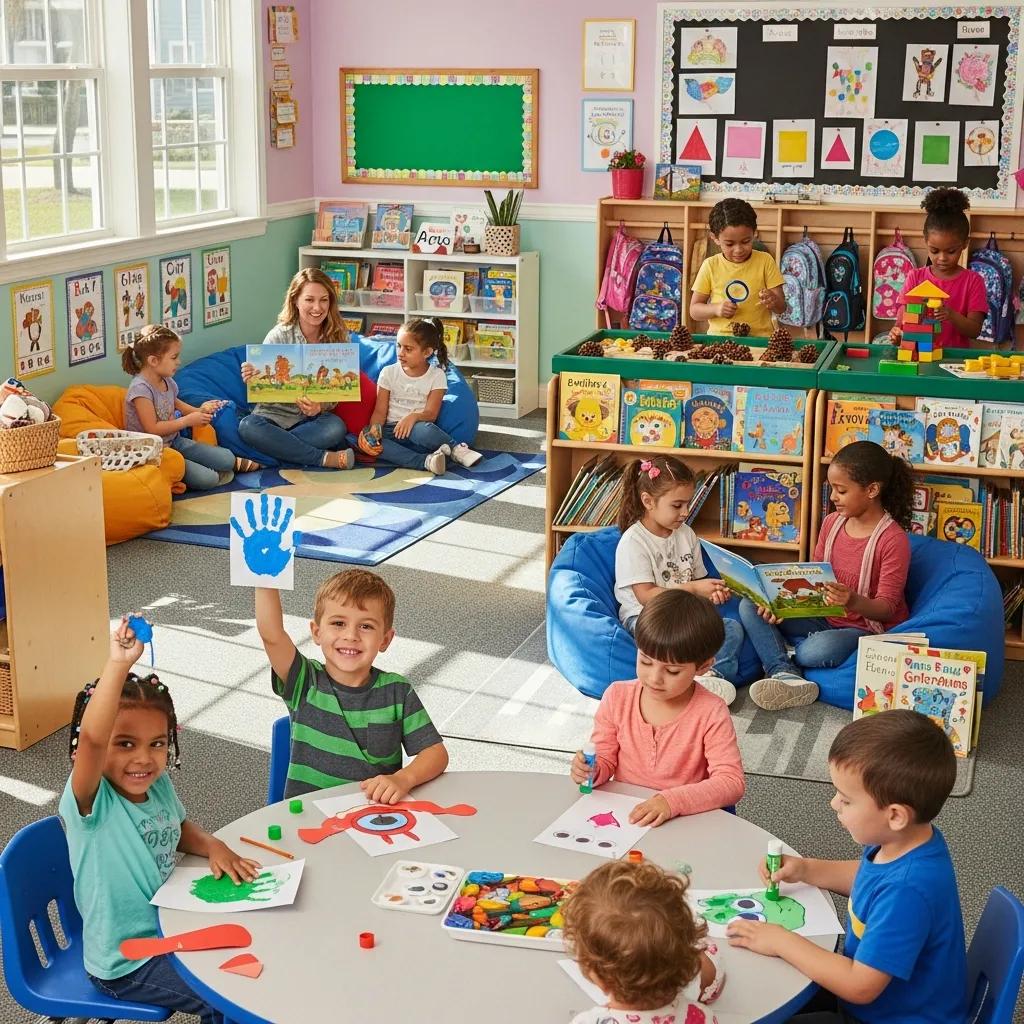 Children engaged in play-based learning at a preschool in Mount Pleasant SC