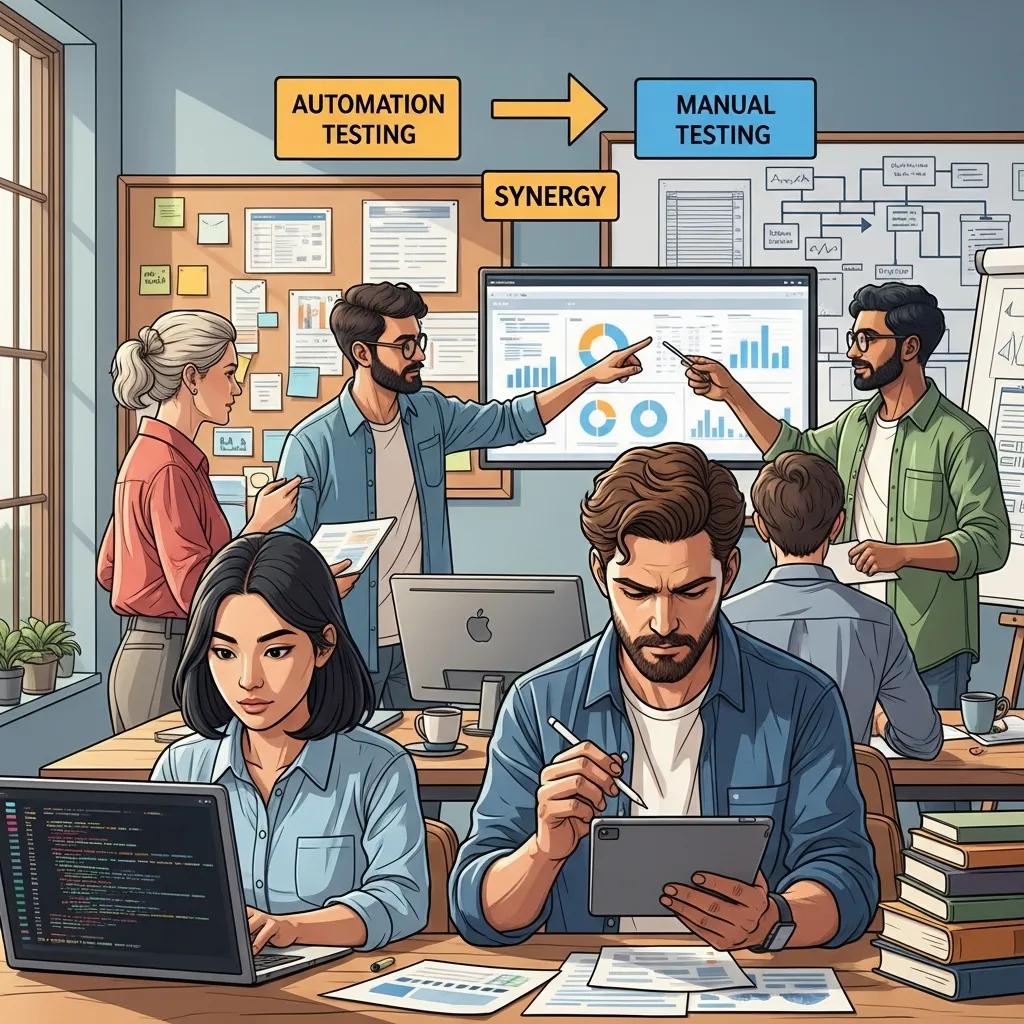 Collaboration between manual and automation testing in software development