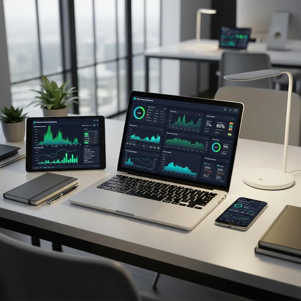 Set of performance monitoring tools shown on a desk