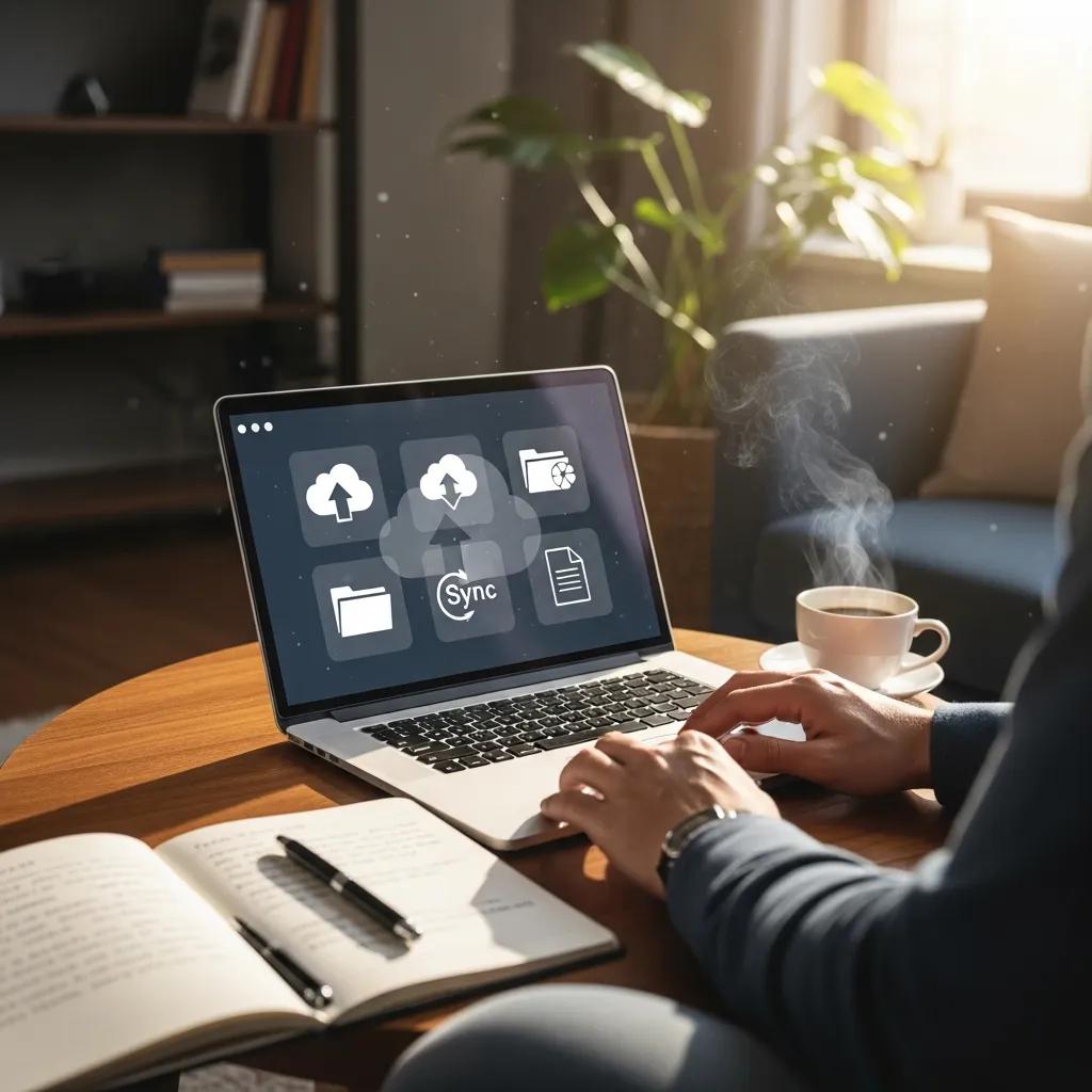 Remote worker accessing cloud services in a home office