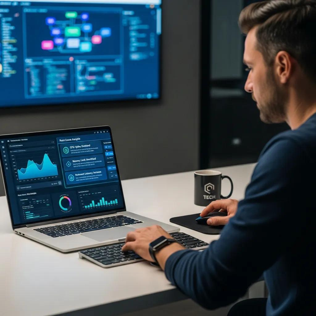 Software engineer using AI tools for root cause analysis and defect prevention