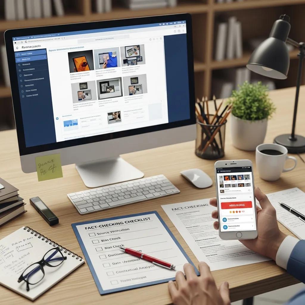 Workspace with fact-checking tools and techniques for verifying information