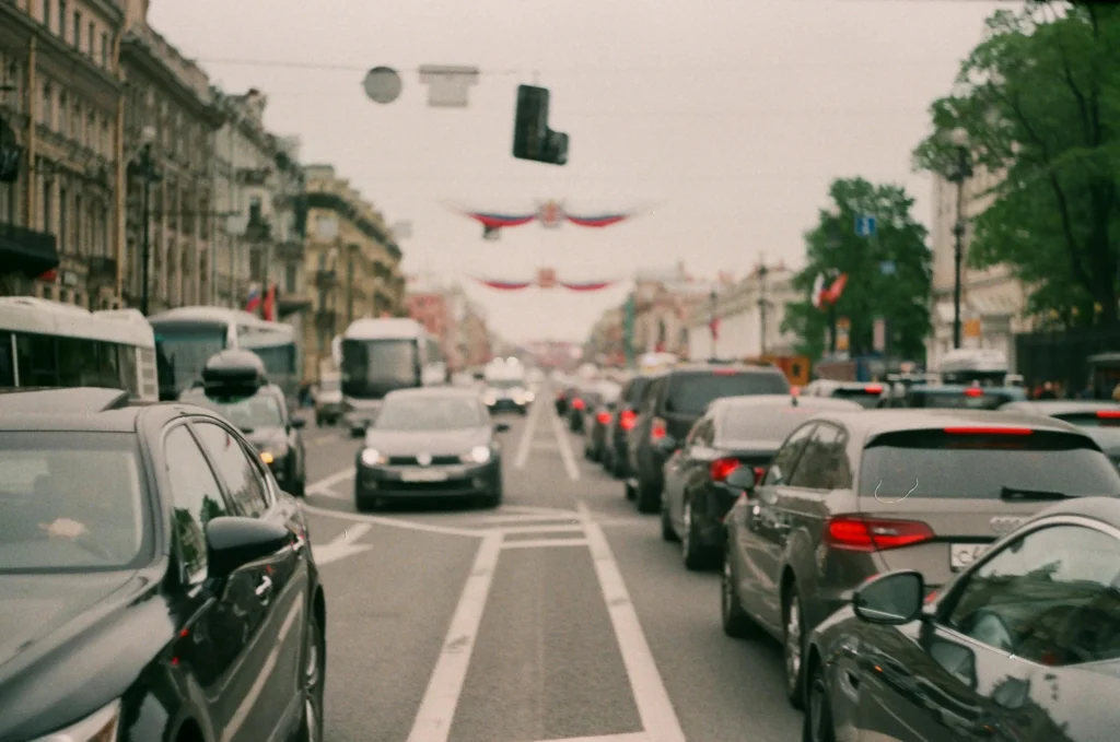 Tesla navigating urban streets showcasing Full Self-Driving capabilities