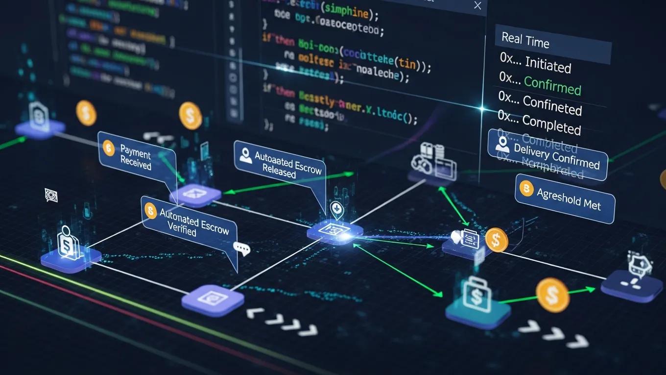 Smart contracts automating enterprise processes through digital transactions