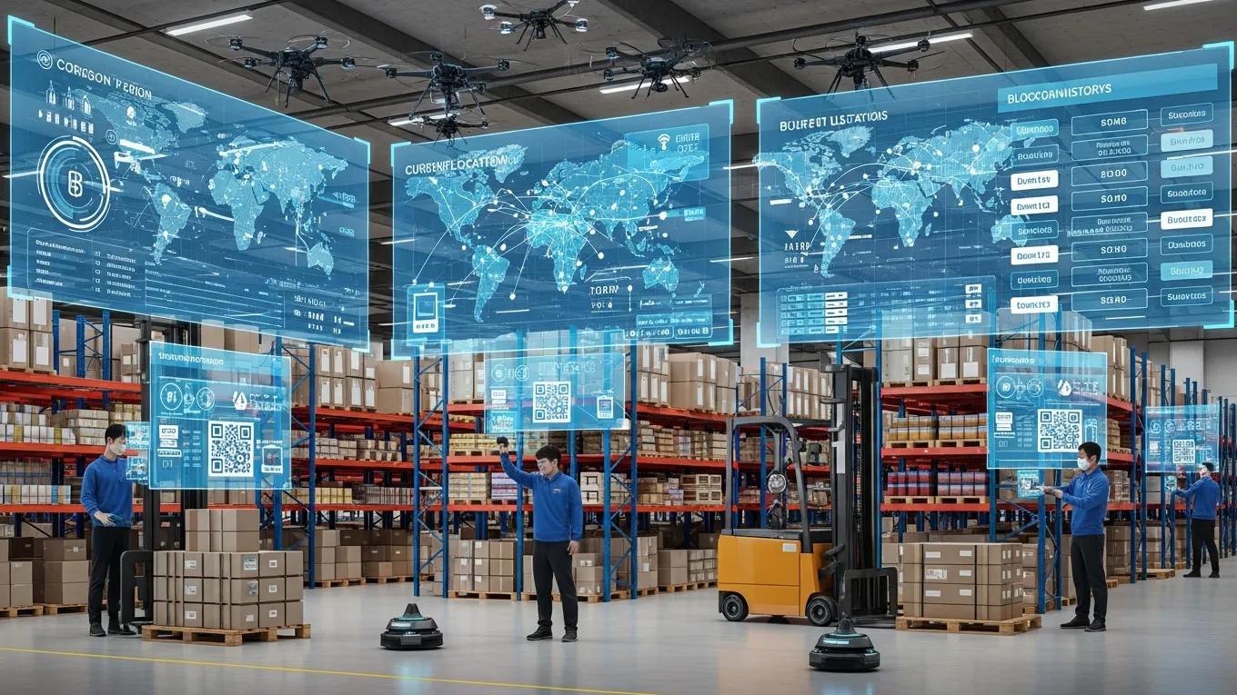 Supply chain process enhanced by blockchain technology with real-time tracking